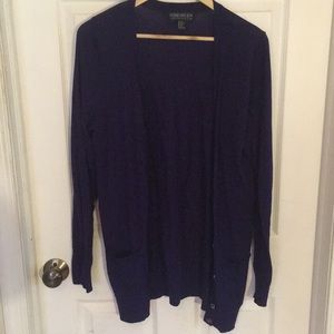 Purple cardigan